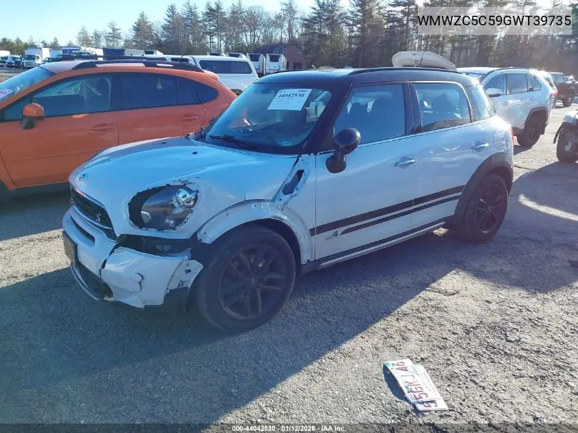 2016 Mini Countryman Cooper S VIN: WMWZC5C59GWT39735 Lot: 44042530