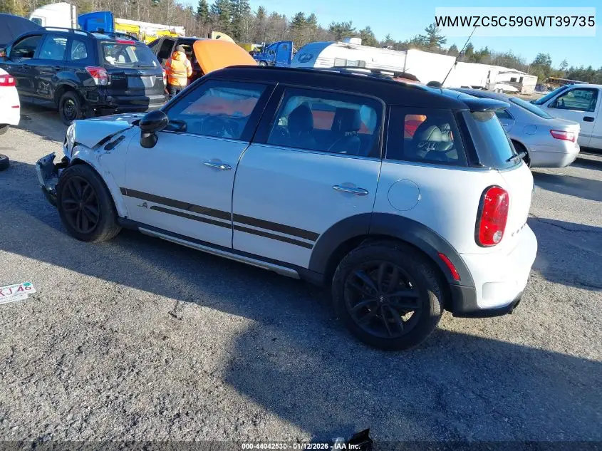 2016 Mini Countryman Cooper S VIN: WMWZC5C59GWT39735 Lot: 44042530