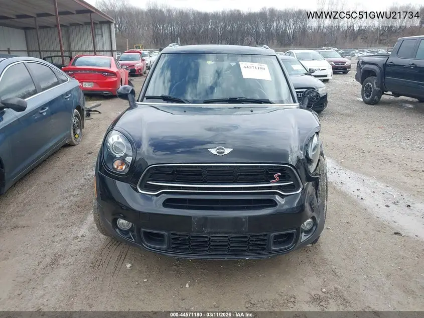 2016 Mini Countryman Cooper S VIN: WMWZC5C51GWU21734 Lot: 44571180