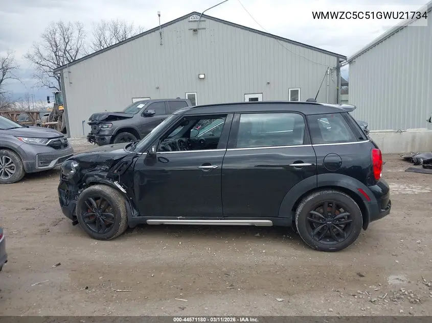 2016 Mini Countryman Cooper S VIN: WMWZC5C51GWU21734 Lot: 44571180