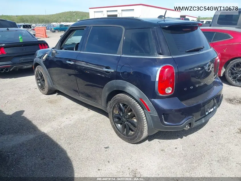 2016 Mini Countryman Cooper S VIN: WMWZC3C54GWT10678 Lot: 44816114