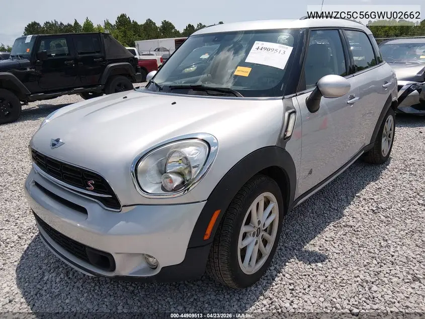 2016 Mini Countryman Cooper S VIN: WMWZC5C56GWU02662 Lot: 44909513