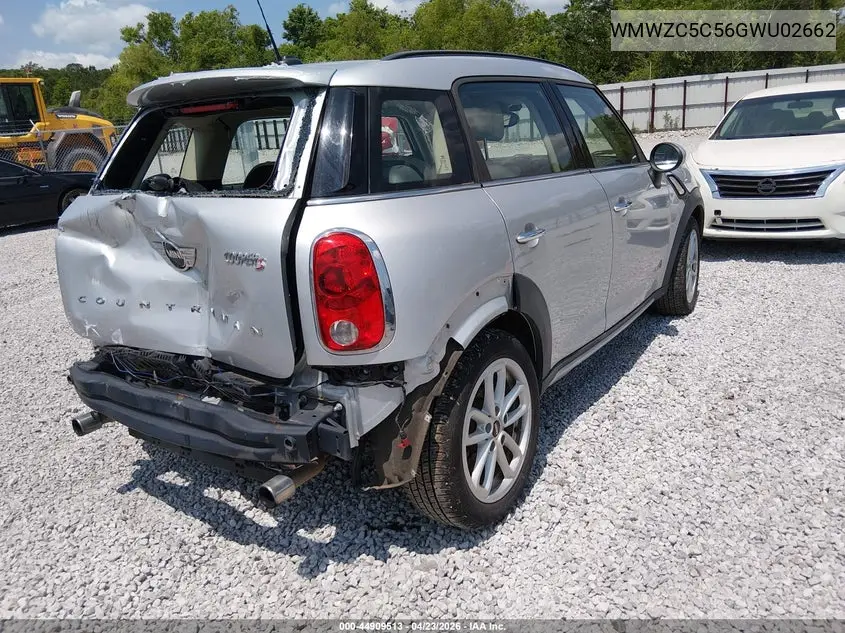 2016 Mini Countryman Cooper S VIN: WMWZC5C56GWU02662 Lot: 44909513