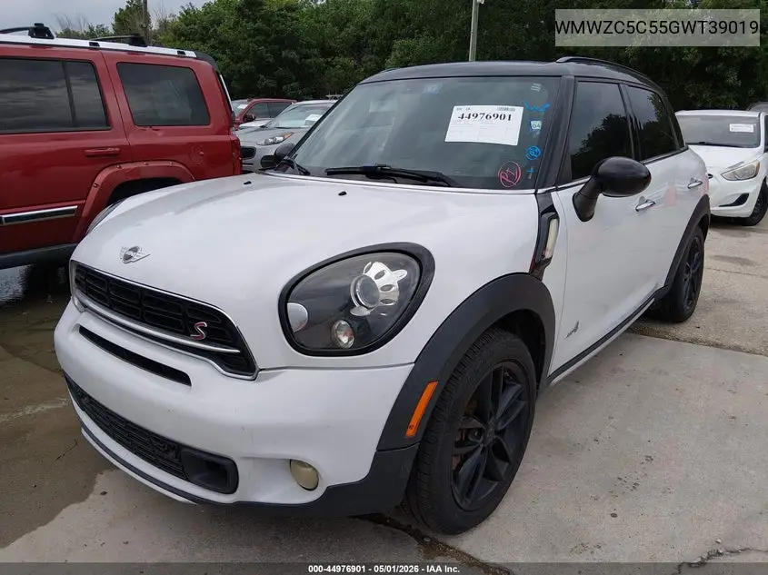 2016 Mini Countryman Cooper S VIN: WMWZC5C55GWT39019 Lot: 44976901