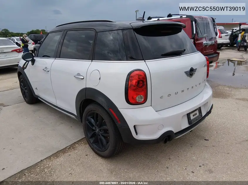 2016 Mini Countryman Cooper S VIN: WMWZC5C55GWT39019 Lot: 44976901