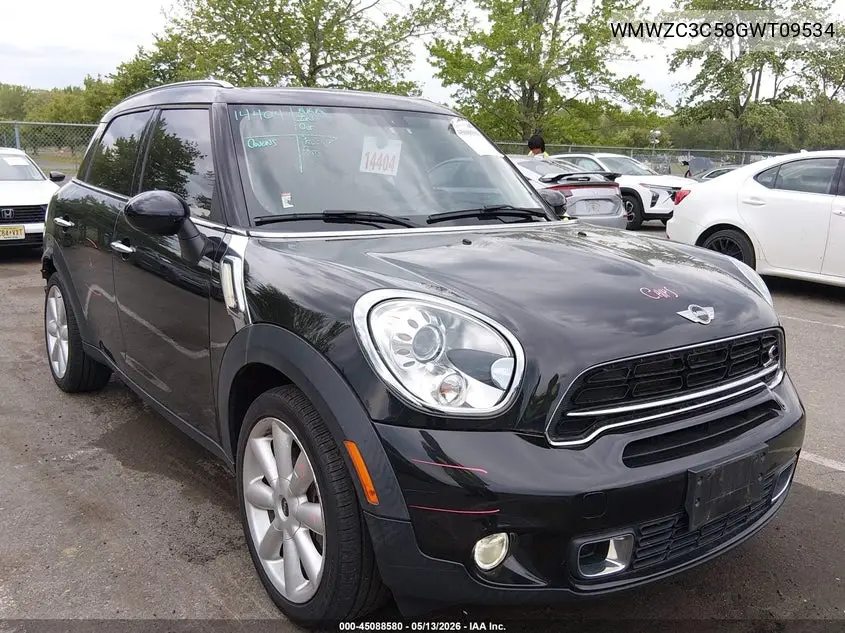 2016 Mini Countryman Cooper S VIN: WMWZC3C58GWT09534 Lot: 45088580