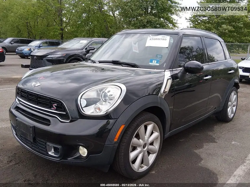 2016 Mini Countryman Cooper S VIN: WMWZC3C58GWT09534 Lot: 45088580