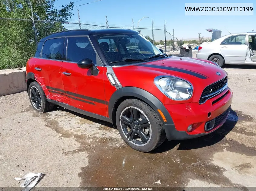 2016 Mini Countryman Cooper S VIN: WMWZC3C53GWT10199 Lot: 45140471