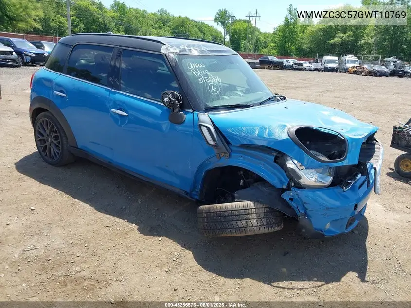 2016 Mini Countryman Cooper S VIN: WMWZC3C57GWT10769 Lot: 45256576