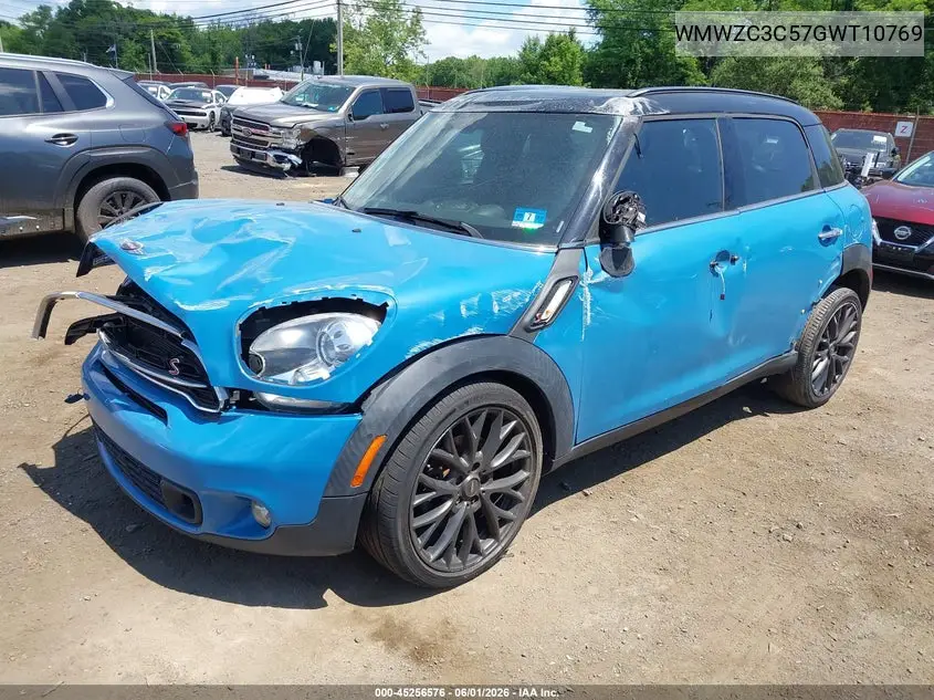 2016 Mini Countryman Cooper S VIN: WMWZC3C57GWT10769 Lot: 45256576