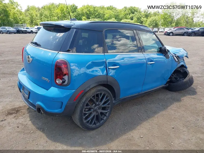2016 Mini Countryman Cooper S VIN: WMWZC3C57GWT10769 Lot: 45256576