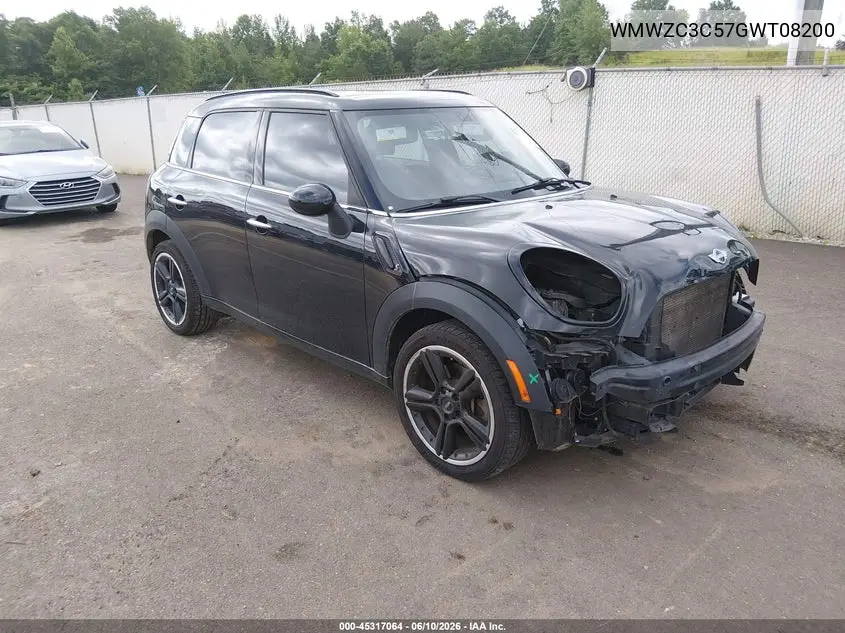 2016 Mini Countryman Cooper S VIN: WMWZC3C57GWT08200 Lot: 45317064