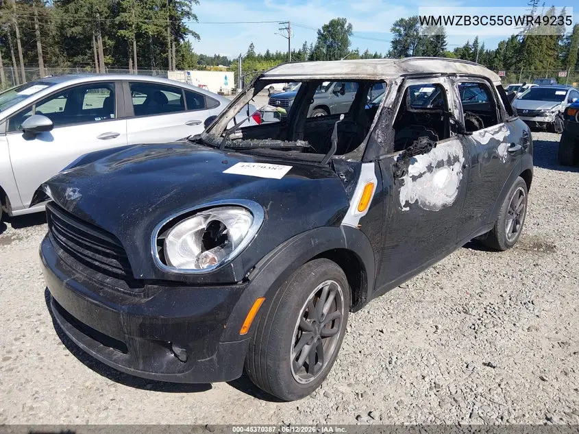 2016 Mini Countryman Cooper VIN: WMWZB3C55GWR49235 Lot: 45370387