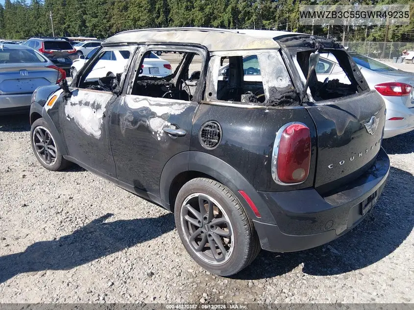 2016 Mini Countryman Cooper VIN: WMWZB3C55GWR49235 Lot: 45370387