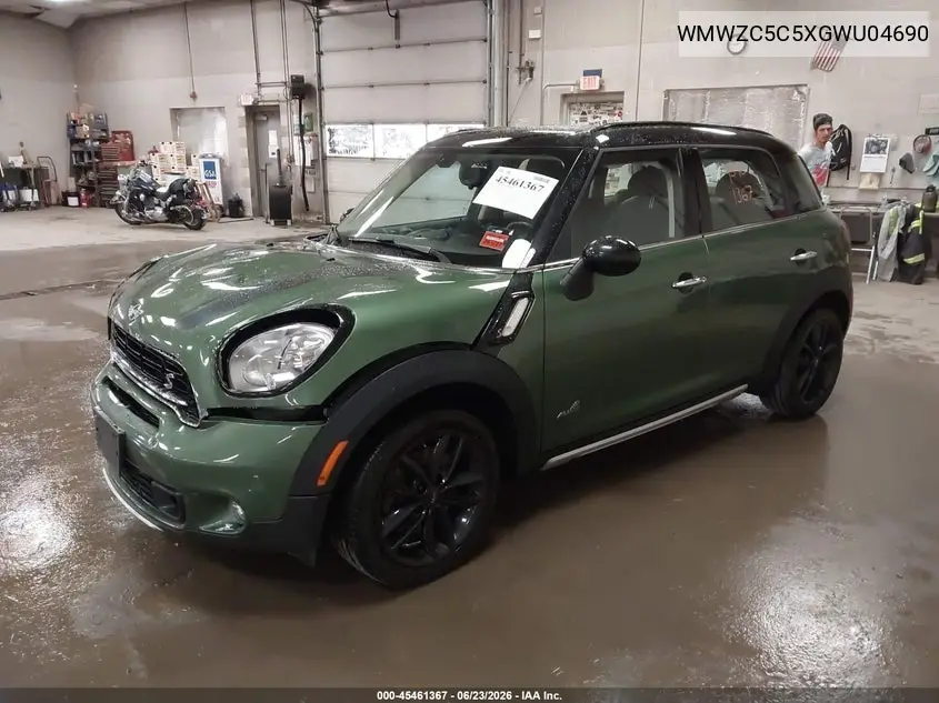 2016 Mini Countryman Cooper S VIN: WMWZC5C5XGWU04690 Lot: 45461367