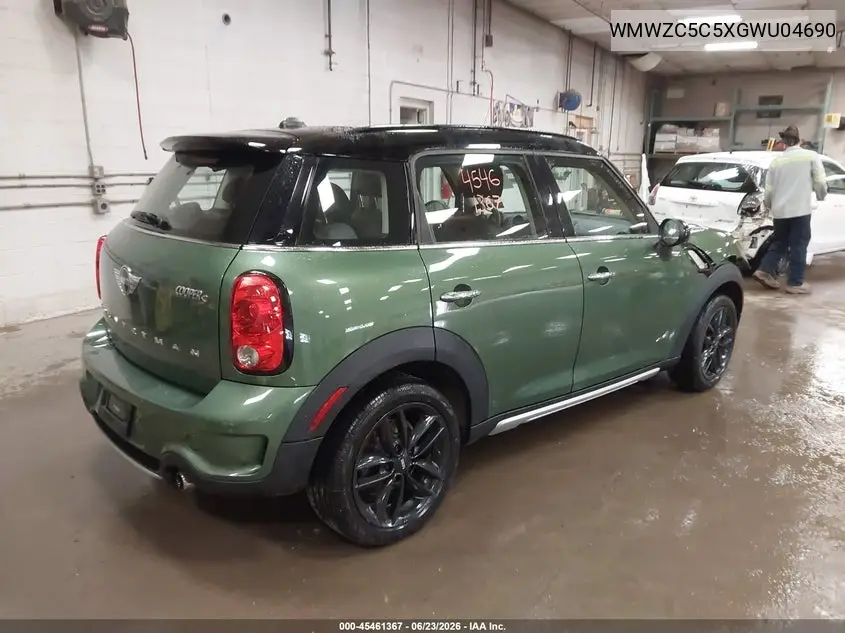 2016 Mini Countryman Cooper S VIN: WMWZC5C5XGWU04690 Lot: 45461367