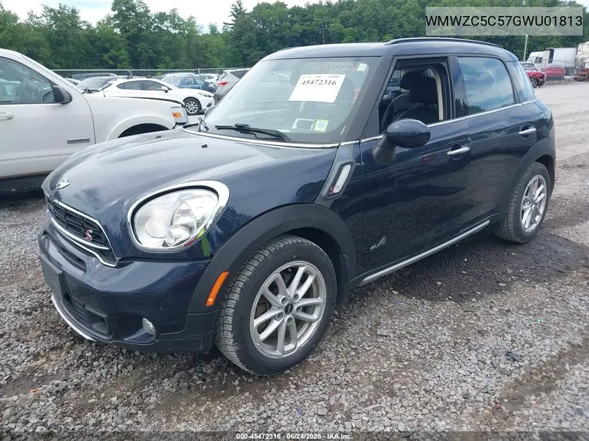 2016 Mini Countryman Cooper S VIN: WMWZC5C57GWU01813 Lot: 45472316