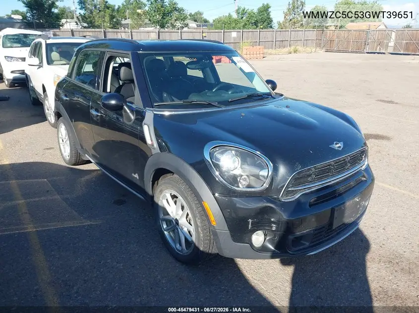 2016 Mini Countryman Cooper S VIN: WMWZC5C53GWT39651 Lot: 45479431