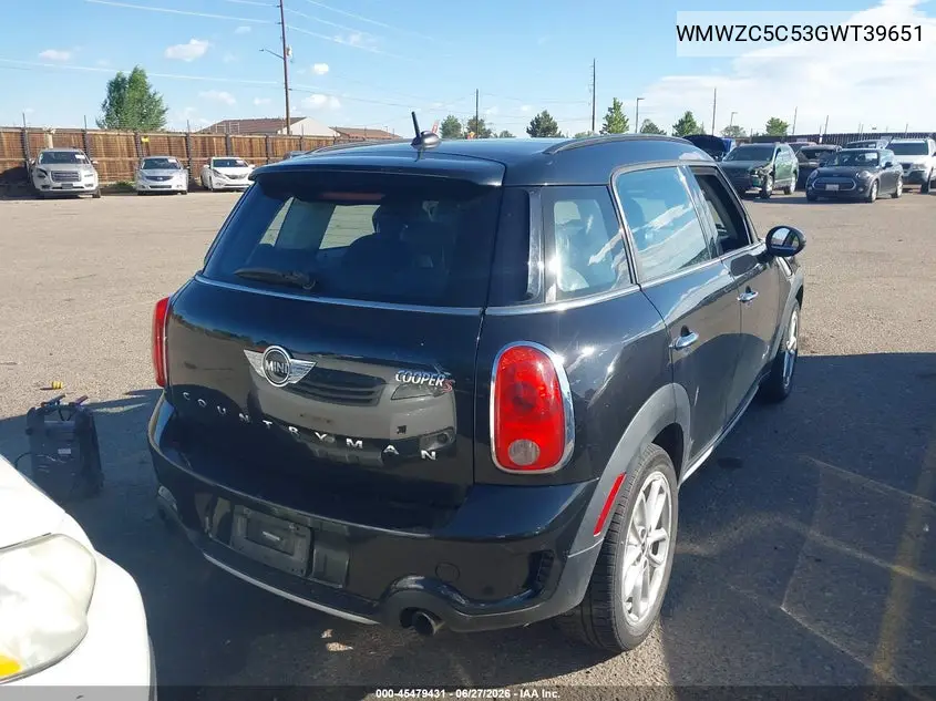 2016 Mini Countryman Cooper S VIN: WMWZC5C53GWT39651 Lot: 45479431