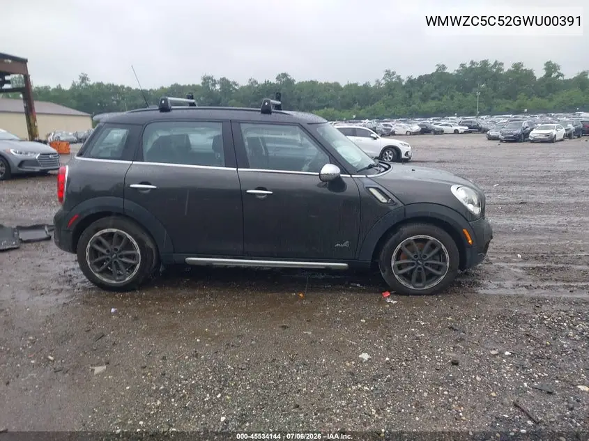 2016 Mini Countryman Cooper S VIN: WMWZC5C52GWU00391 Lot: 45534144