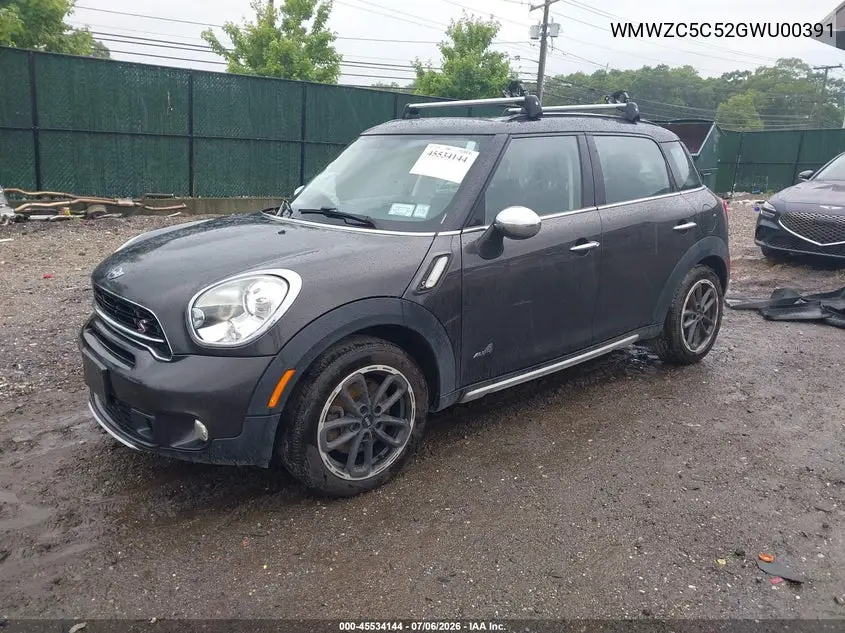 2016 Mini Countryman Cooper S VIN: WMWZC5C52GWU00391 Lot: 45534144