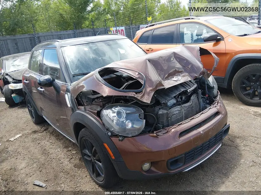 2016 Mini Countryman Cooper S VIN: WMWZC5C56GWU02368 Lot: 45554817