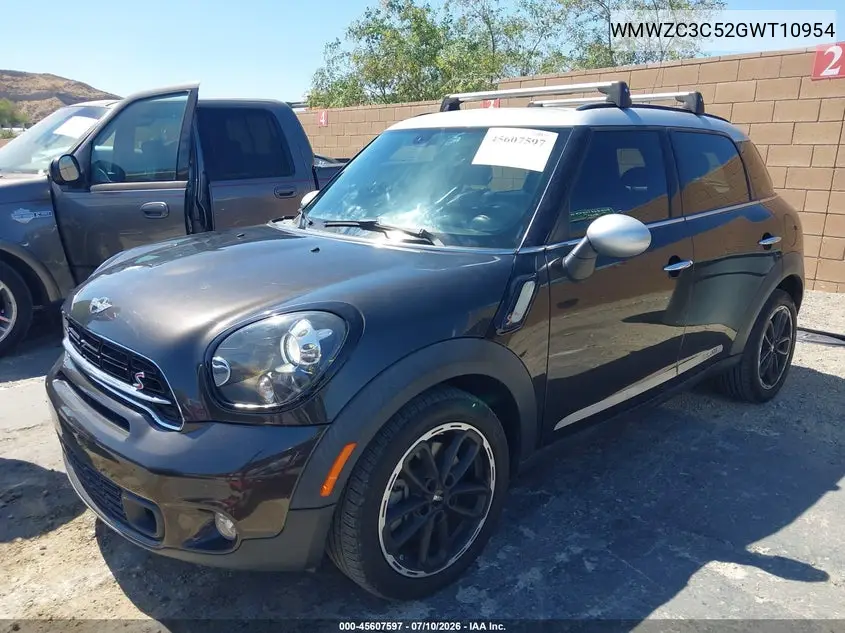 2016 Mini Countryman Cooper S VIN: WMWZC3C52GWT10954 Lot: 45607597