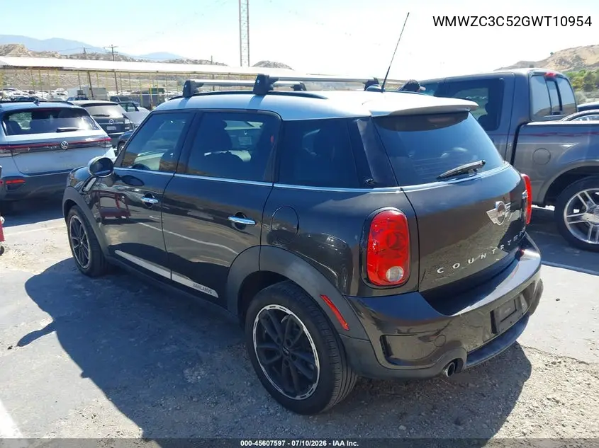 2016 Mini Countryman Cooper S VIN: WMWZC3C52GWT10954 Lot: 45607597