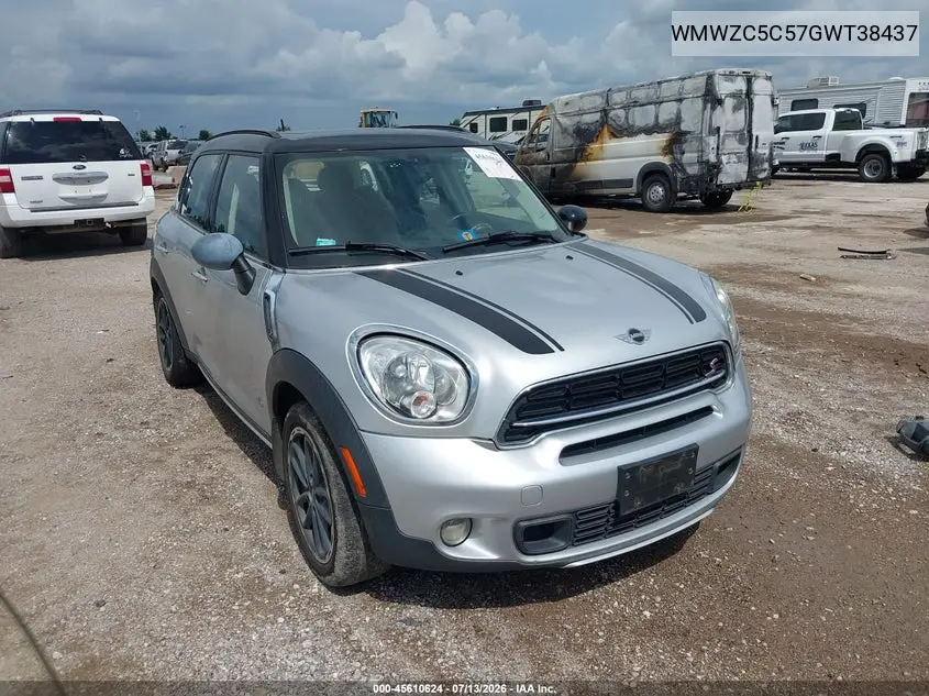 2016 Mini Countryman Cooper S VIN: WMWZC5C57GWT38437 Lot: 45610624