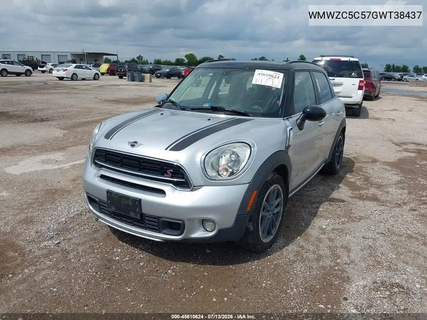 2016 Mini Countryman Cooper S VIN: WMWZC5C57GWT38437 Lot: 45610624