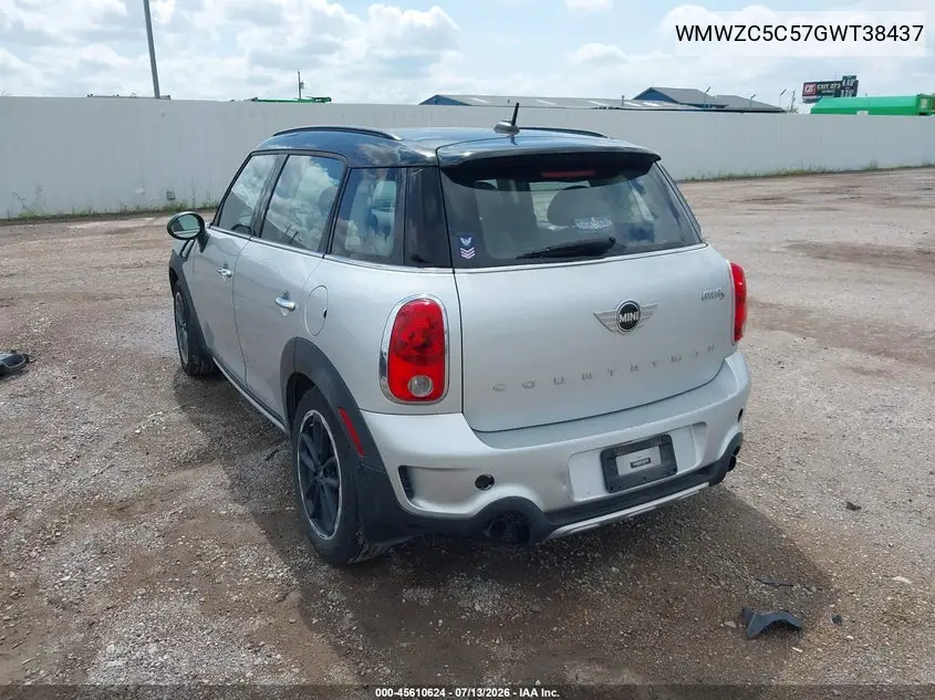 2016 Mini Countryman Cooper S VIN: WMWZC5C57GWT38437 Lot: 45610624