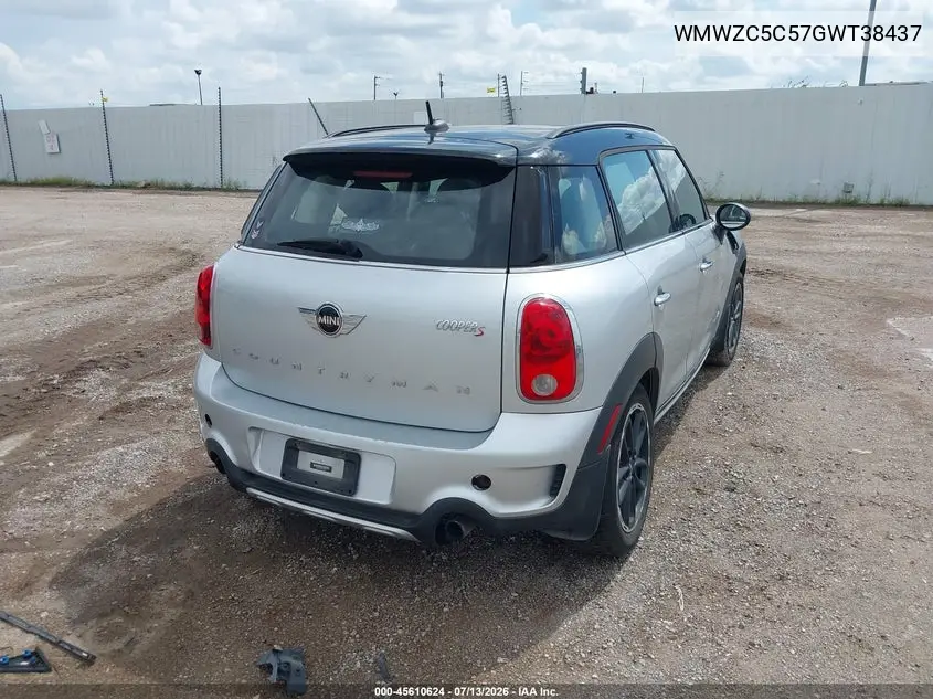 2016 Mini Countryman Cooper S VIN: WMWZC5C57GWT38437 Lot: 45610624