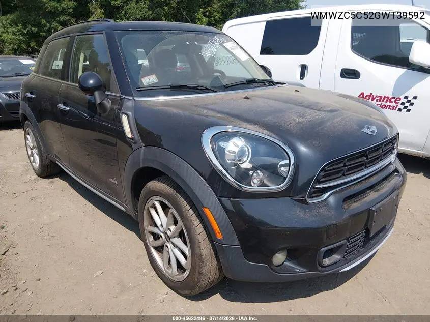 2016 Mini Countryman Cooper S VIN: WMWZC5C52GWT39592 Lot: 45622486