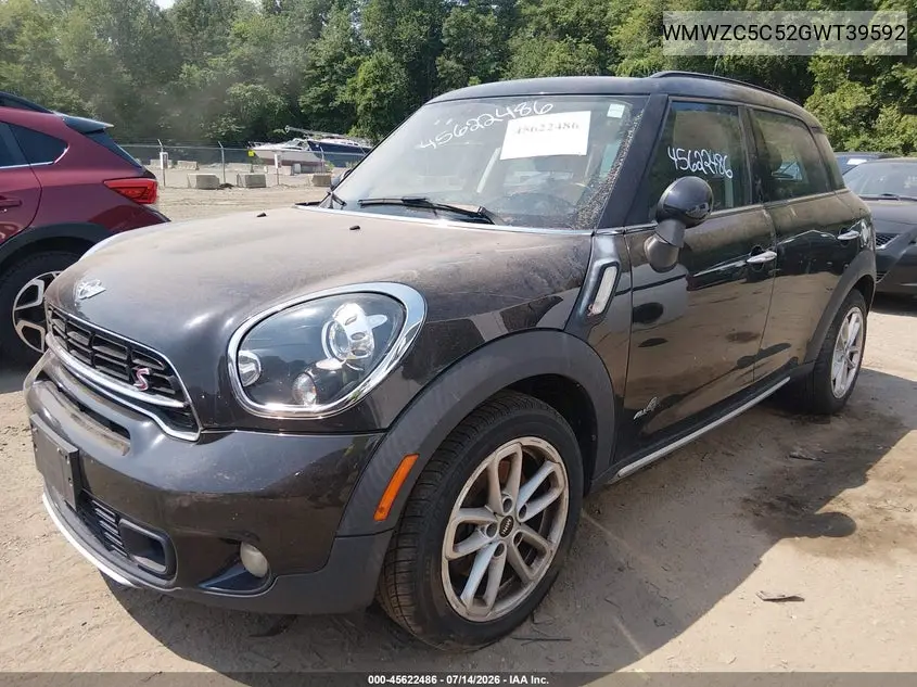 2016 Mini Countryman Cooper S VIN: WMWZC5C52GWT39592 Lot: 45622486