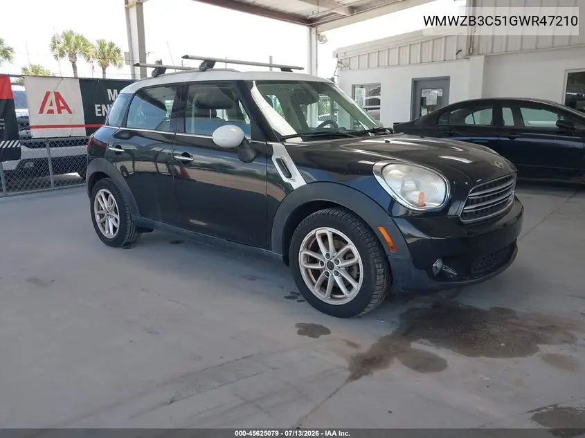 2016 Mini Countryman Cooper VIN: WMWZB3C51GWR47210 Lot: 45625079