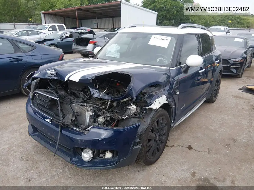 2017 Mini Countryman Cooper VIN: WMZYV5C38H3E02482 Lot: 45402659