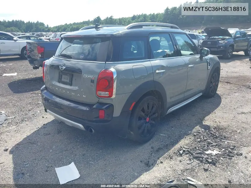 2017 Mini Countryman Cooper S VIN: WMZYT5C36H3E18816 Lot: 45551446