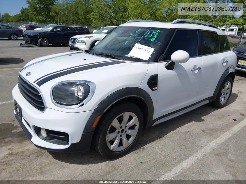 2018 Mini Countryman Cooper VIN: WMZYS7C37J3E07280 Lot: 45059534