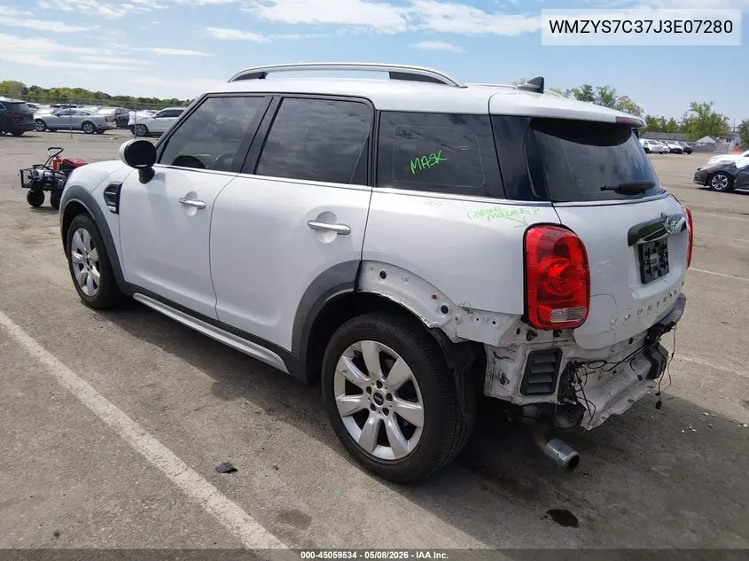 2018 Mini Countryman Cooper VIN: WMZYS7C37J3E07280 Lot: 45059534