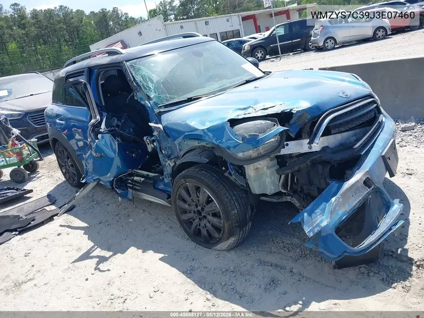 2018 Mini Countryman Cooper VIN: WMZYS7C39J3E07460 Lot: 45088127