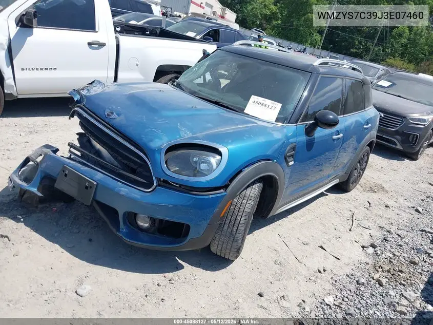 2018 Mini Countryman Cooper VIN: WMZYS7C39J3E07460 Lot: 45088127