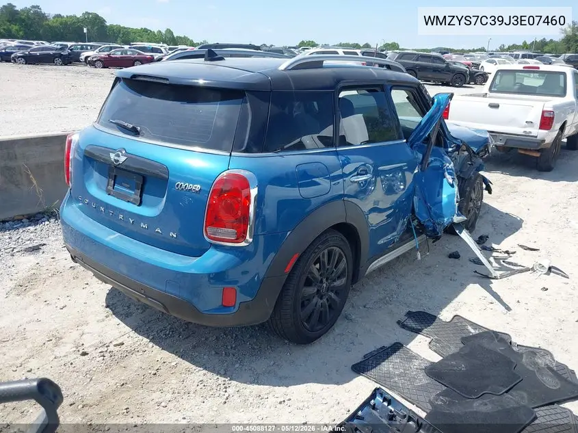 2018 Mini Countryman Cooper VIN: WMZYS7C39J3E07460 Lot: 45088127