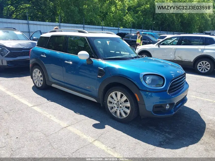 2018 Mini Countryman Cooper VIN: WMZYV5C32J3E03598 Lot: 45322409