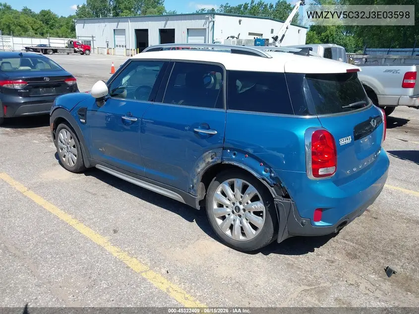 2018 Mini Countryman Cooper VIN: WMZYV5C32J3E03598 Lot: 45322409
