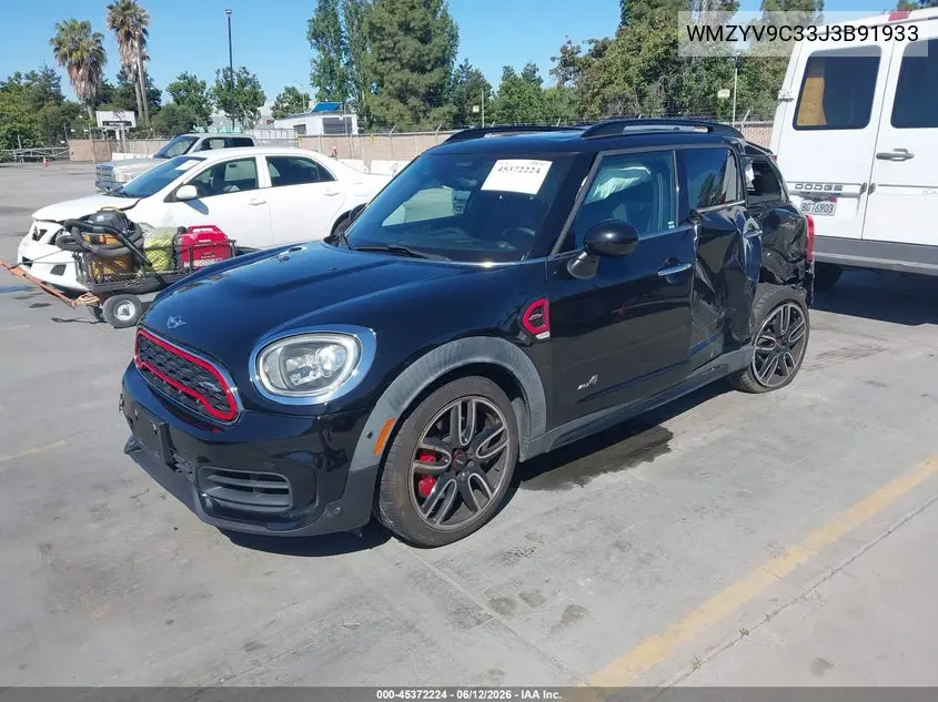 2018 Mini Countryman John Cooper Works VIN: WMZYV9C33J3B91933 Lot: 45372224