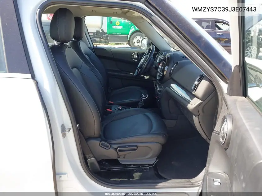 2018 Mini Countryman Cooper VIN: WMZYS7C39J3E07443 Lot: 45502935
