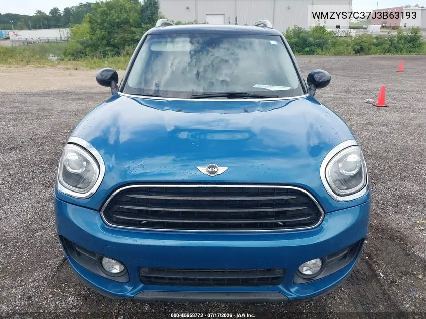 2018 Mini Countryman Cooper VIN: WMZYS7C37J3B63193 Lot: 45658772