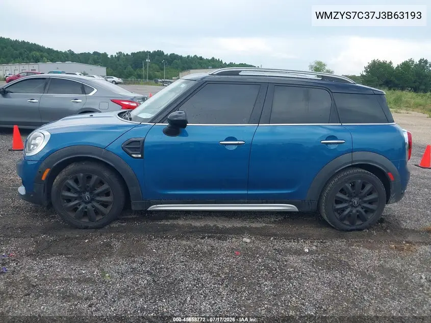 2018 Mini Countryman Cooper VIN: WMZYS7C37J3B63193 Lot: 45658772