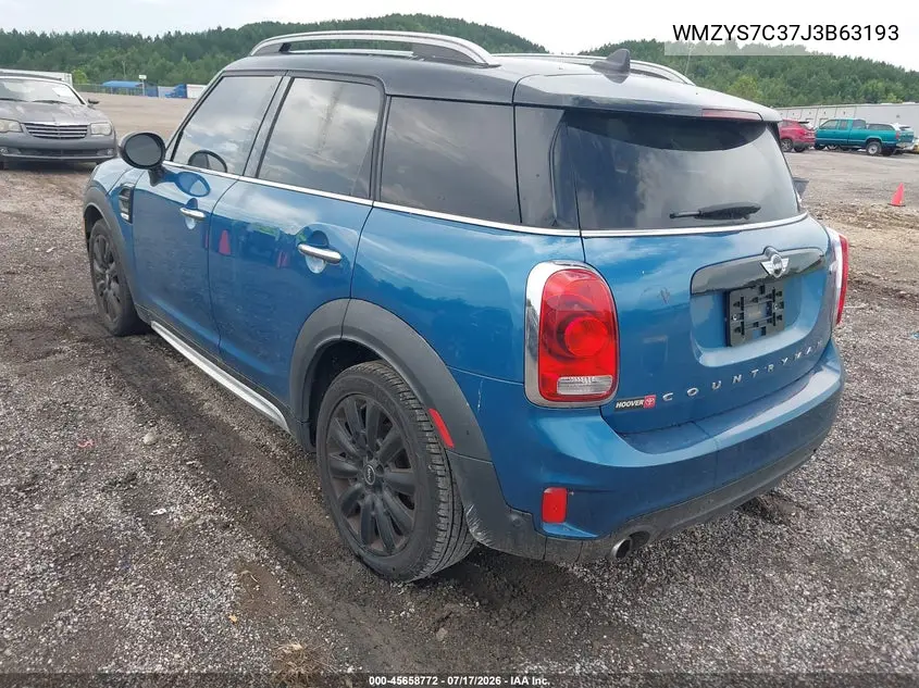 2018 Mini Countryman Cooper VIN: WMZYS7C37J3B63193 Lot: 45658772