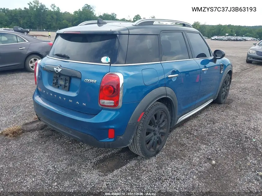 2018 Mini Countryman Cooper VIN: WMZYS7C37J3B63193 Lot: 45658772